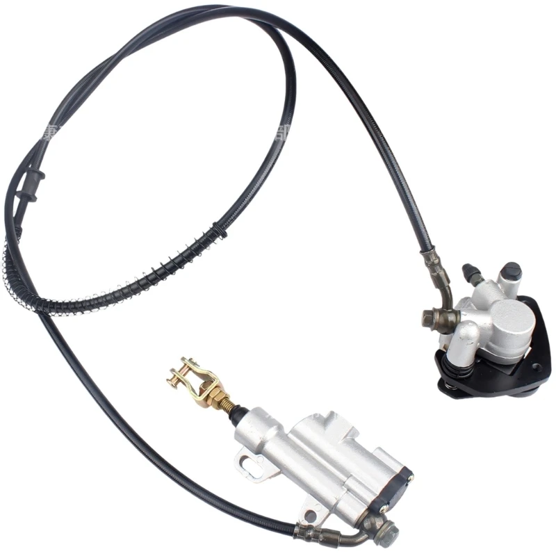 Hinterradbremsbaugruppe mit hydraulischer Bremspumpe, Schlauch und Bremssattel, Fußbremsen-Ersatzteil für 50-110CC-Reparatur – Detail 7
