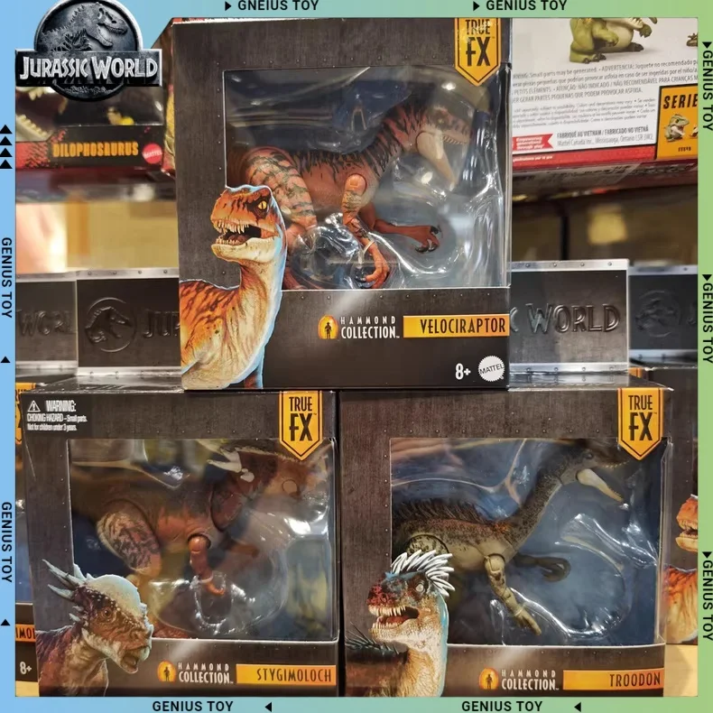 ماتيل العالم الجوراسي هاموند جمع ديناصور نموذج تولد من جديد فيلم فيلوسيرابتور Stygimoloch Troodon عمل الشكل لعبة طفل هدية #1