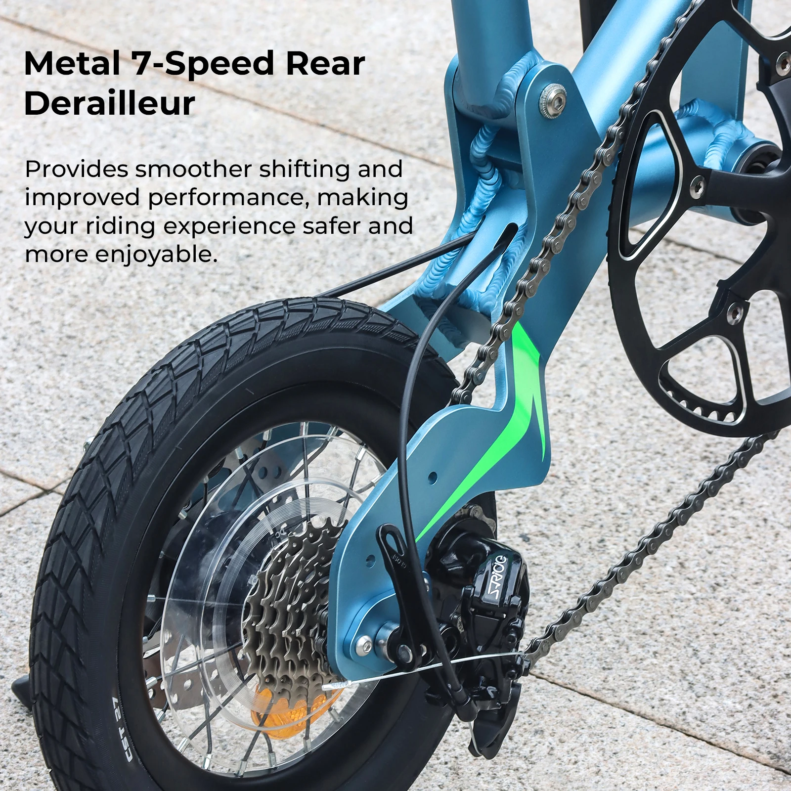 12Inch Foldable Bicycle 7 Speed Disc Brake Ultralight Portable Adult Men\'s Bike to Travel Work Fold Bicycle with Shock Handlebar