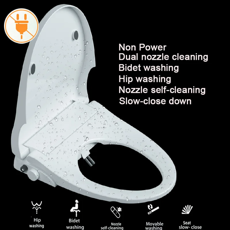 

WETIPS Non Power Smart Bidet Washing for Toilet Cold Toilet Seat Asiento DE Bano Inteligente Douchette Toilette Smart Toilet Lid