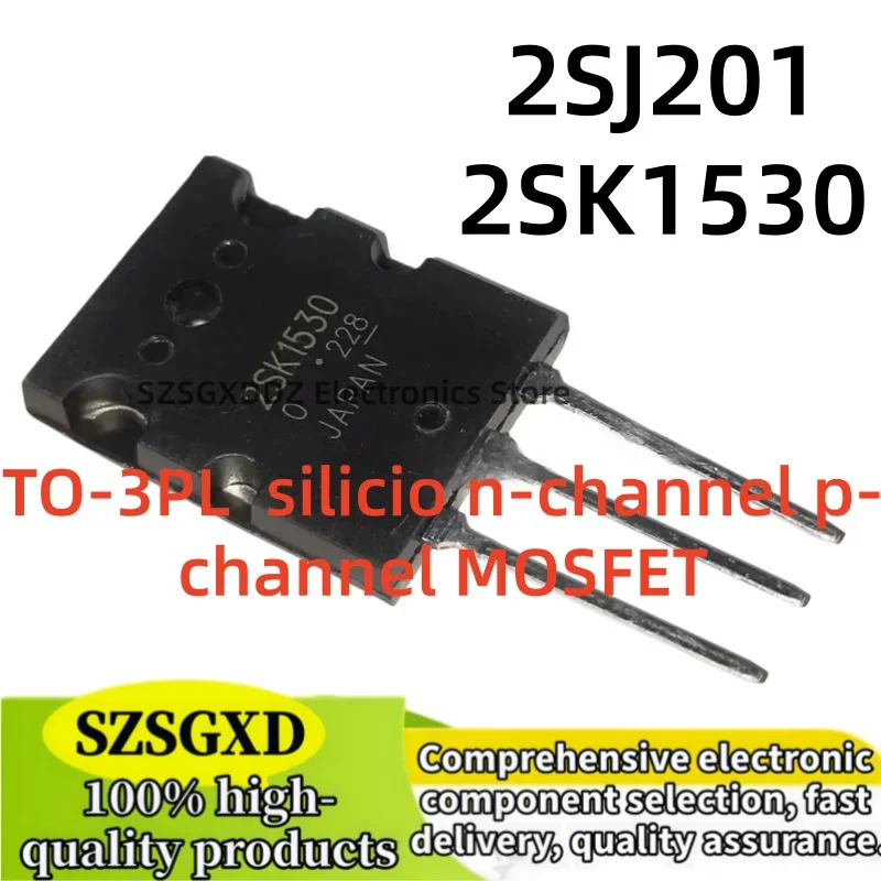 10 units/lot 100% new original TO264 2SK1530 2SJ201 TO-3PL 12A 200V silicon n-channel p-channel MOSFET