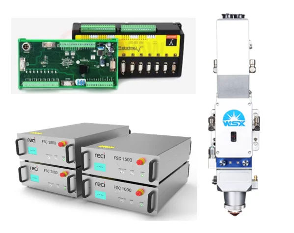 Sorgente laser RECI 3000w + testina di taglio con messa a fuoco automatica BM111 + sistema di controllo LS 3000 PM95A Lambda5E