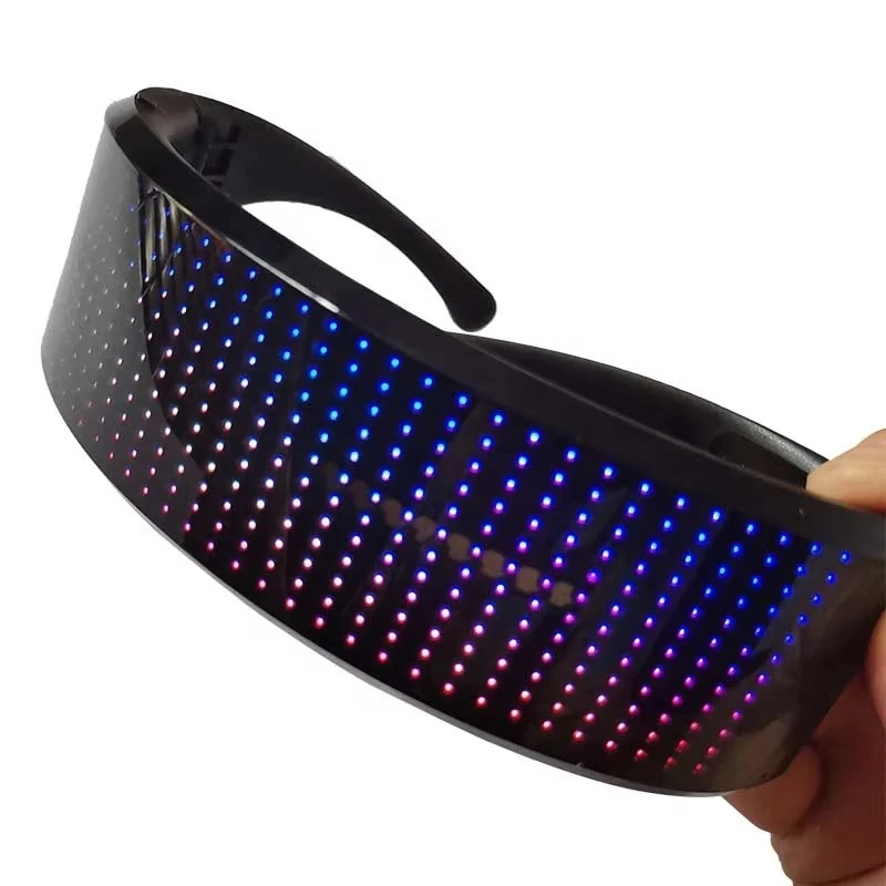 

Glowing LED Glowing Glasses Rechargeable App Control Magic Scrolling Led Text Shiny Glasses Bar Party