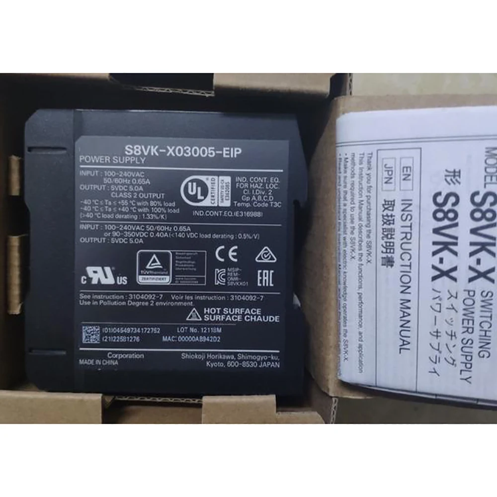 S8VK-X03005-EIP PS 30W5DC 5A 100-240AC EIP Switching Power Supply High Quality Fast Ship