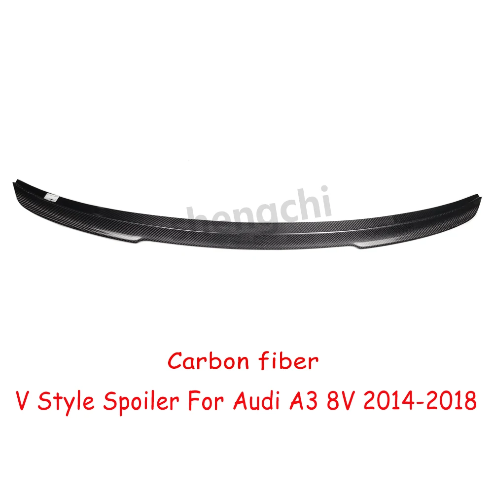 A3 V Style Carbon Fiber Rear Trunk Spoiler Wings For Audi A3 RS3 8V Sedan Spoiler duck tail 2014-2018