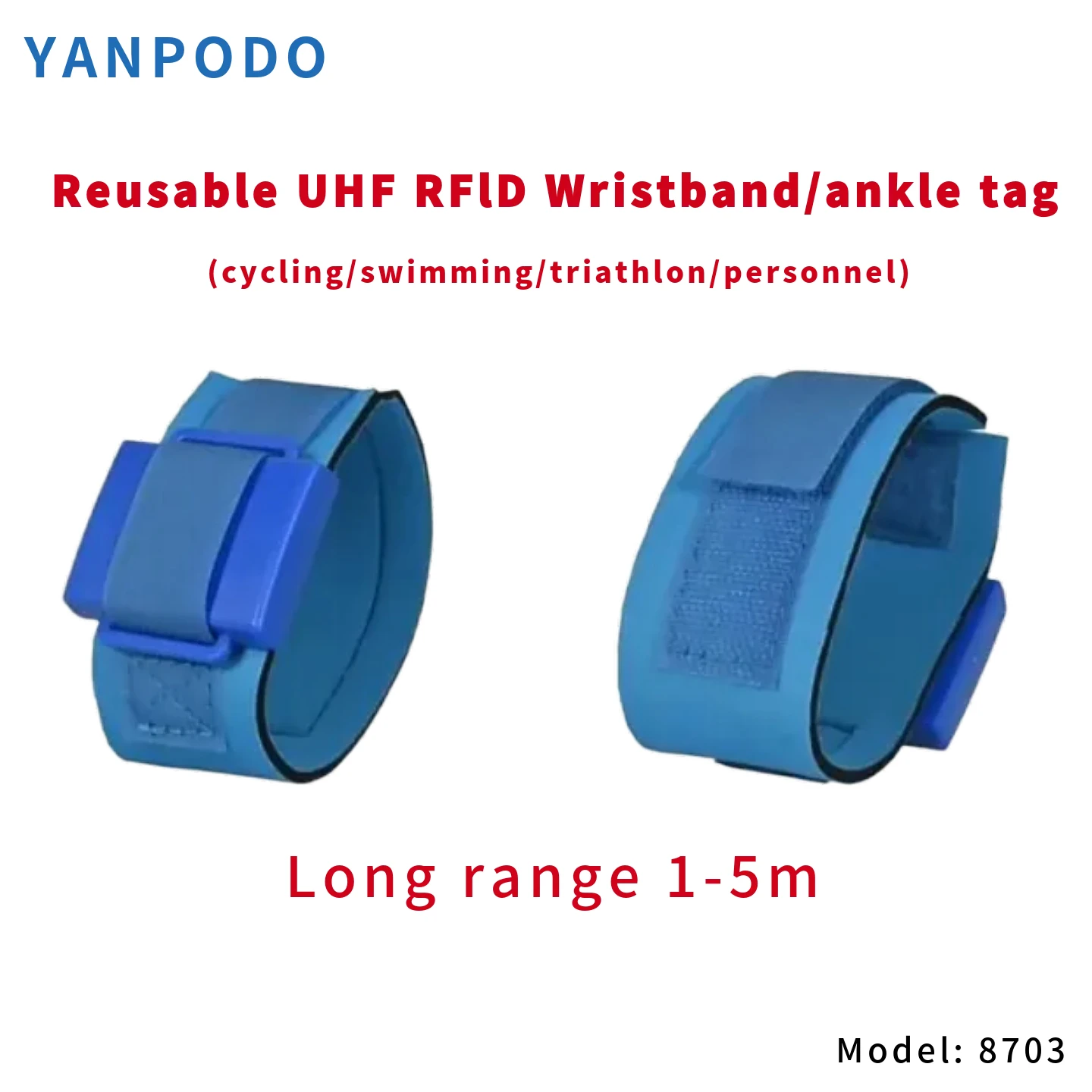 Reusable Wristband Waterproof Tag UHF RFIDLong range 1-5m for Marathon Running MTB Race Swimming Timing System Chip