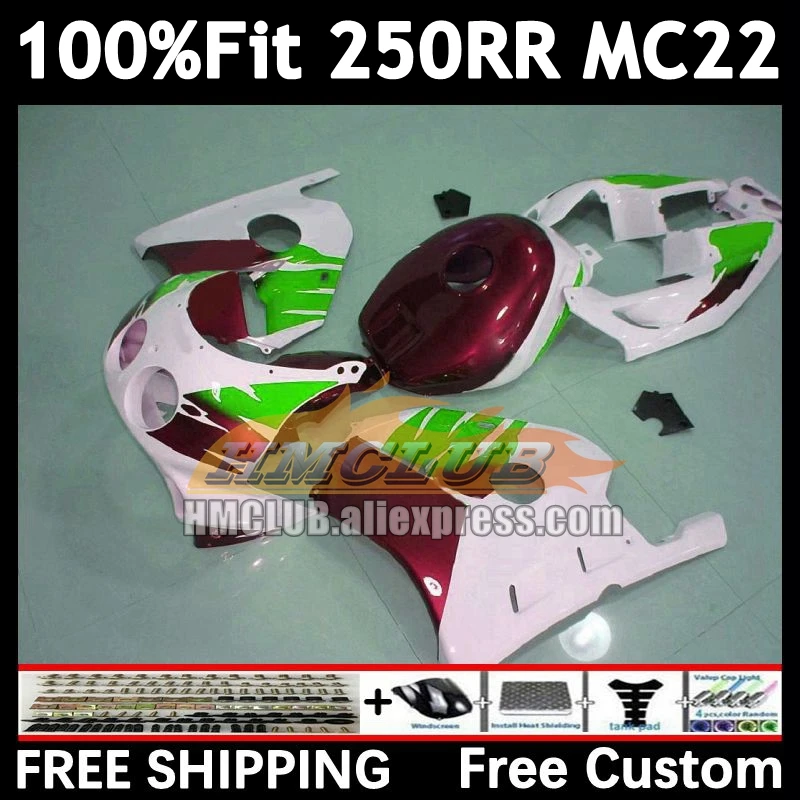 Injection Body For HONDA CBR 250RR CBR250RR 1990 1991 1992 1993 1994 98No.234 MC22 CBR250 RR wine red 95 96 97 98 99 Fairing