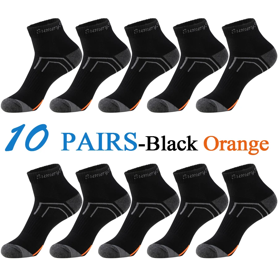 5 Paar/Set Herren-Laufsocken, Casual Outdoor-Sport, Baumwolle, Orange-Rot gestreift, Kompression, Schwarz, 15 Stile, Reise, Bestseller 2026 – Detail 27