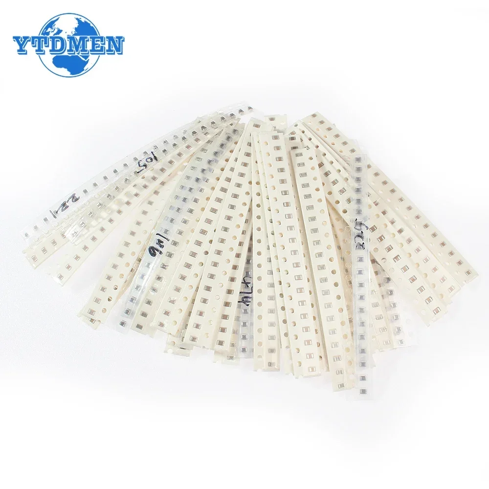 36Values 1pF-10uF Electronic Capacitor Set 0603 0805 1206 SMD Ceramic Capacitors Assortment Kit 36 Values X 20pcs=720pcs