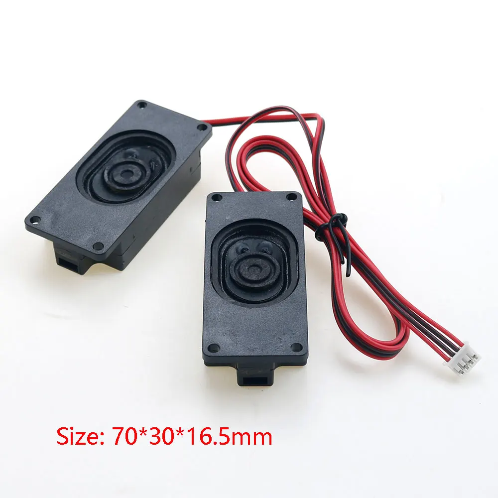 

2 pair Audio Portable Speakers 4Ohm / 8Ohm 3W 3070 Computer Speaker Advertising LCD TV Speakers Loudspeaker Rectangle Speaker