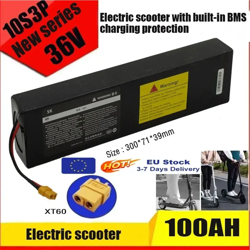 Image of Elektroroller-Akku 36V 100Ah 10S3P Ersatzakku mit BMS und XT60-Anschluss