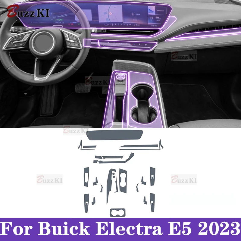 For Buick Electra E5 2023 Car interior Center console transparent TPU Paint protective film Anti scratch sticker LCD screen