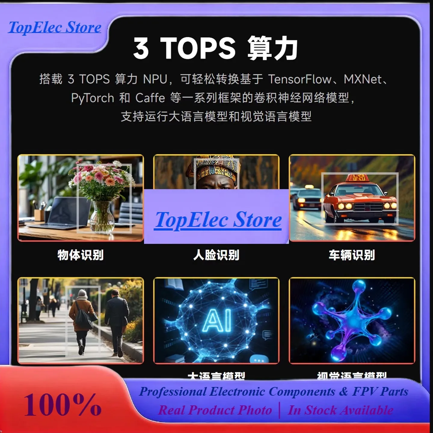 TopEs3TOPS Computing Power 4K Encoding And Decoding WIFI6 Bluetooth Luckfox Aura AI Development Board Linux