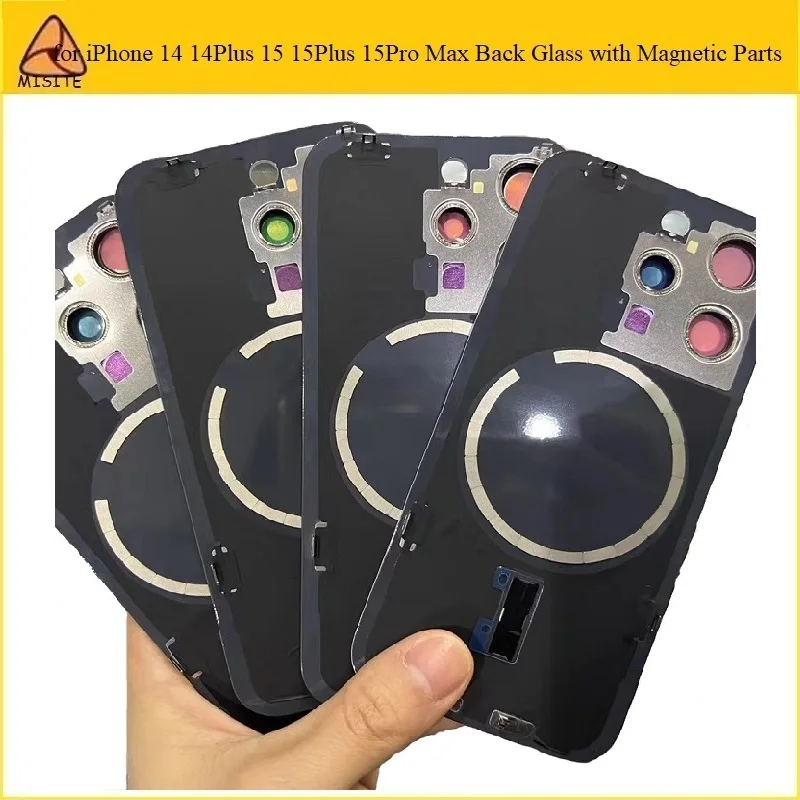 10PCS OEM Back Housing Glass Cover for iPhone 15 15Plus 15Pro Max With Camera Lens Battery Glass Rear Door Chassis Frame Metal