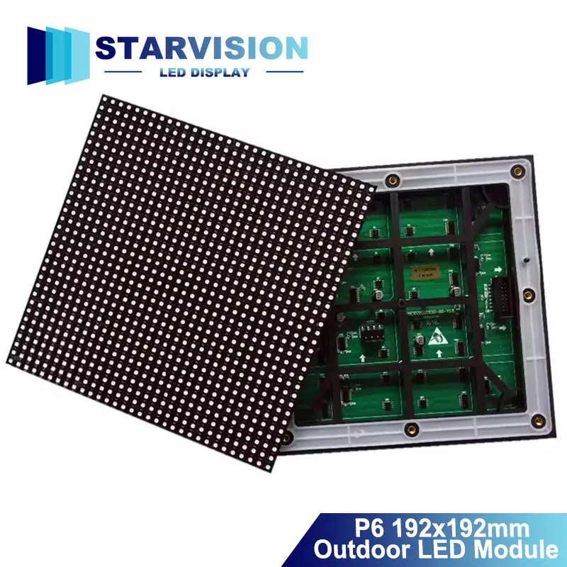 192x192mm P6 Outdoor LED Module Waterproof High Refresh LED Display Panel for Video Wall