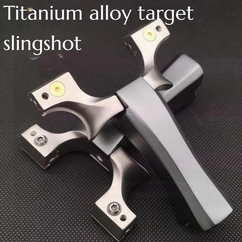 

NEW Titanium Alloy Aiming High-back High-precision Slingshot Clip 440C Stainless Steel Metal Slingshot Outdoor Hunting Tool