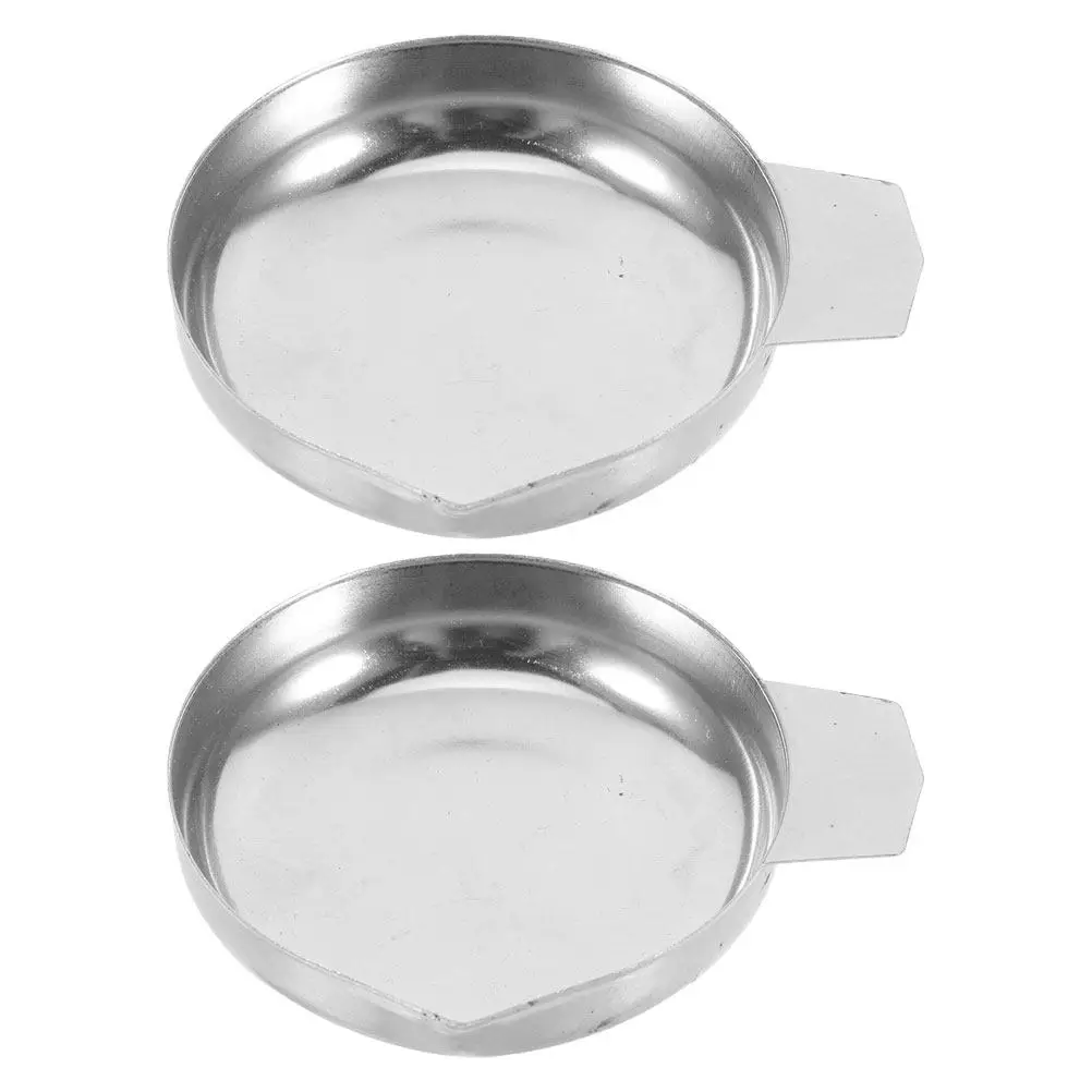 

2Pcs Stainless Steel Scale Pans Precision Weighing Tray Reusable Multipurpose Electronic Digital Scale Accessories