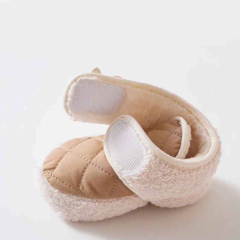 الشتاء الوليد حذاء طفل سميكة المخملية الدافئة لينة وحيد الرضع المشي الأولى مشوا 0-18 متر بنين بنات لطيف الكرتون المضادة للانزلاق التمهيد