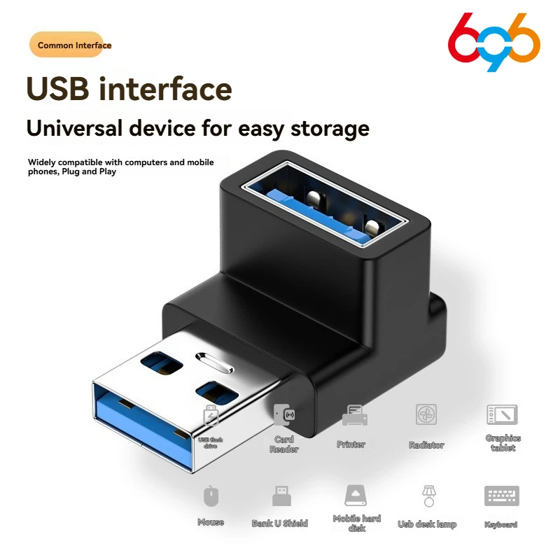 USB Adapter Extension Cable Type C To USB OTG To USB Converter Elbow U-shaped 10Gbps Transmission For Computer Phone Tablet New