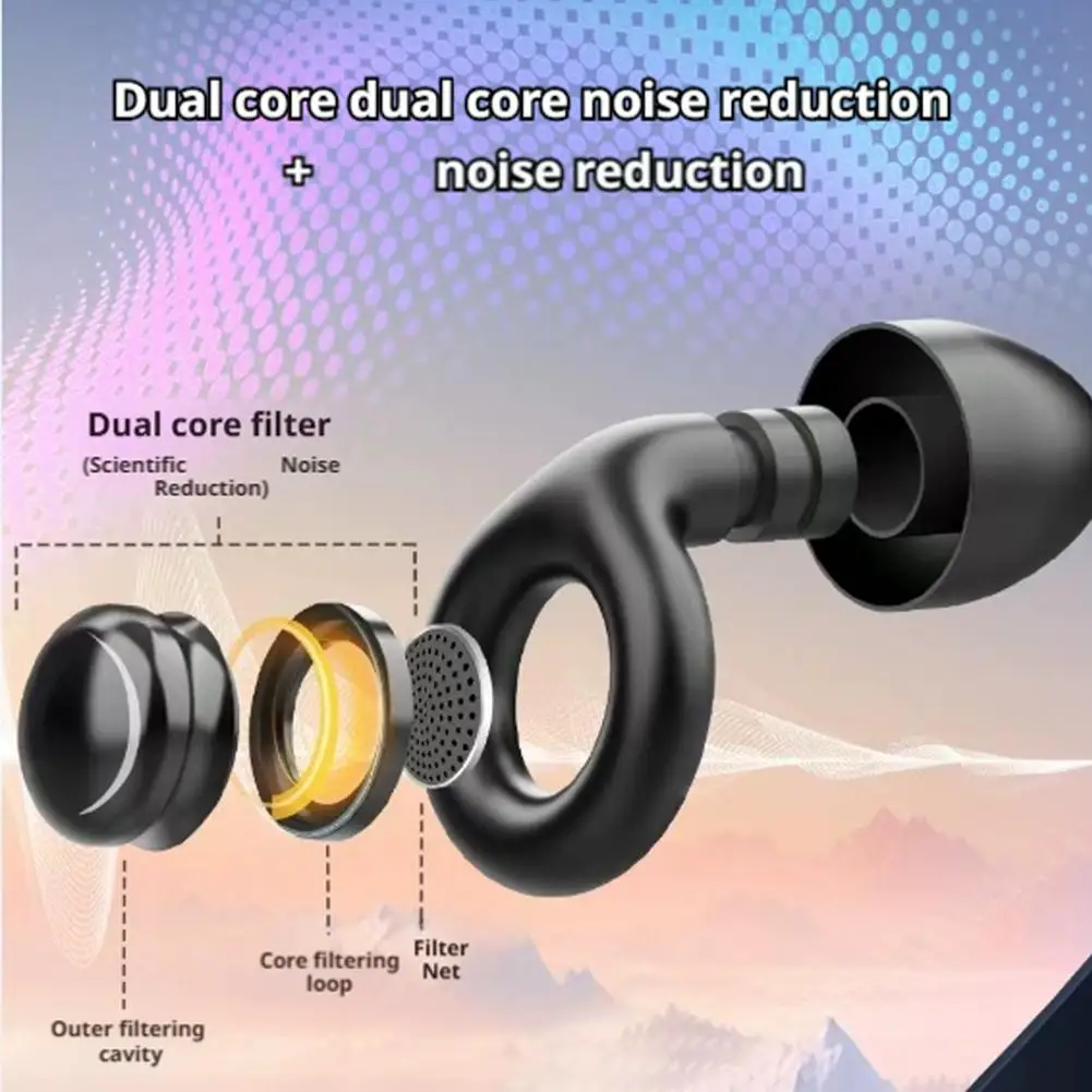 

Силиконовые беруши многоразового использования, шумопоглощающие беруши для сна, беруши от храпа, защитные беруши для плавания, учебы, работы, комфортные P4W7