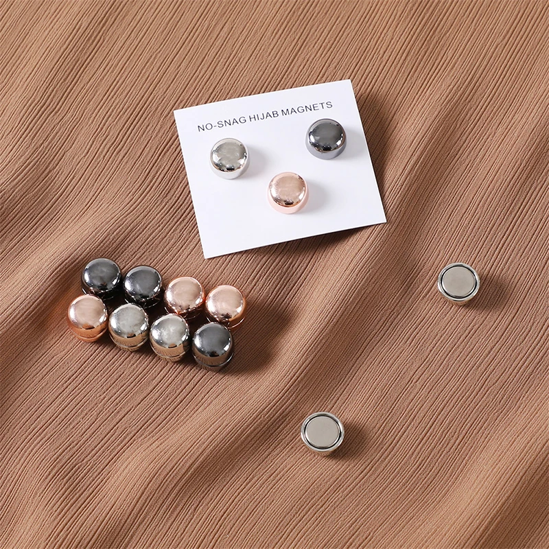 Matte Magnet Hijab Pins for Muslim Ramadan Women Scarf Magnetic Button Buckle Wrap Shawls Magnetic Brooch Headscarf Accessories