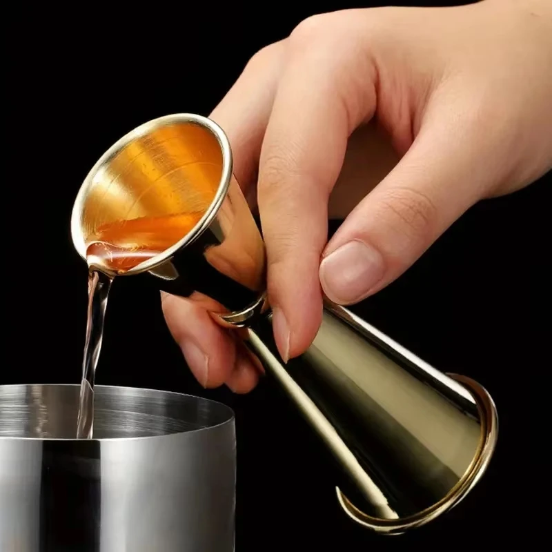 New 30/60ml Cocktail Wine Shaker Measure Cup Stainless Steel Double Shot Drink Spirit Measure Jigger Kitchen Supplies Tools Bar