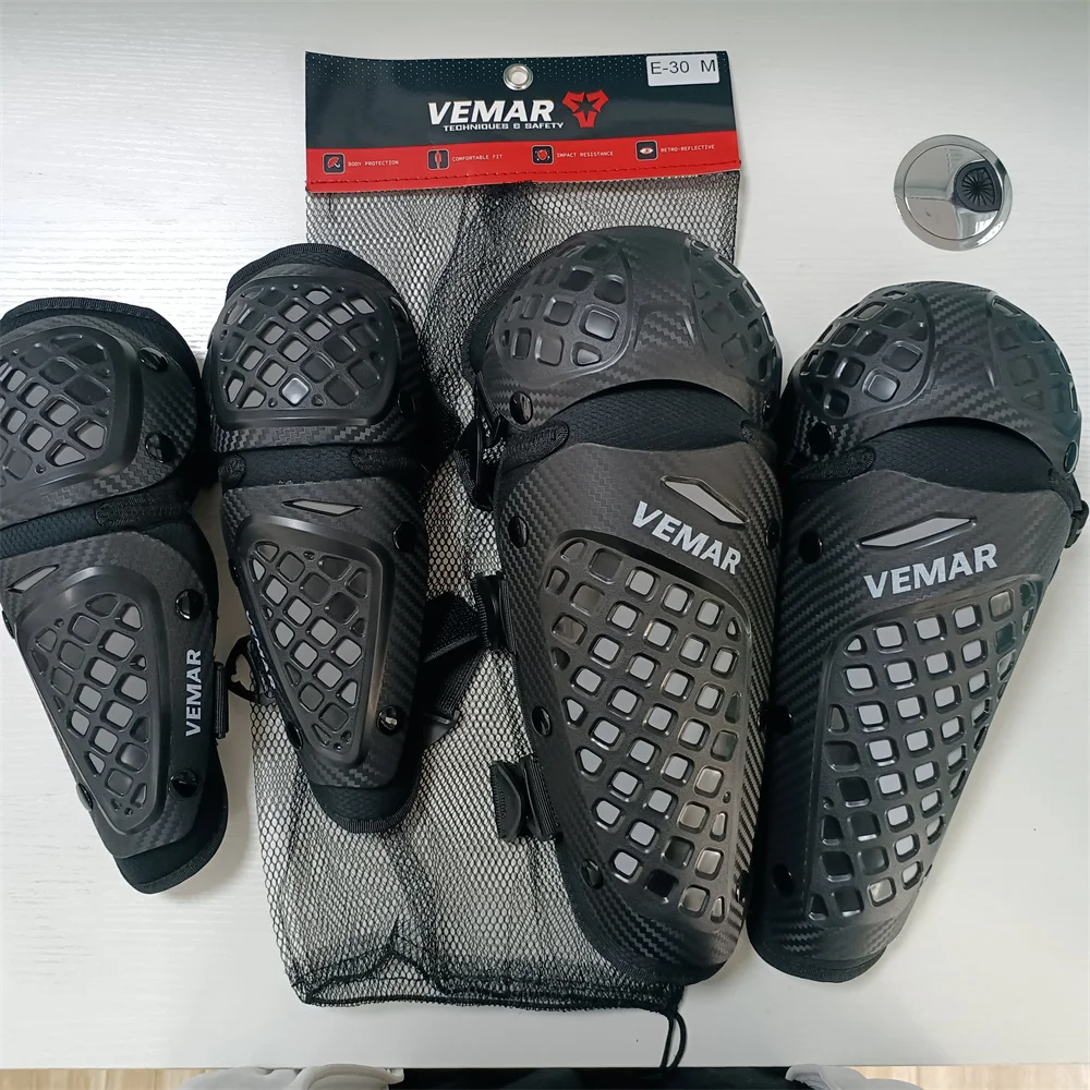 

VEMAR Lightweight Motorcycle Knee and Elbow Guards Summer Adult Motorcycle Riding Gear Knee and Elbow Guards