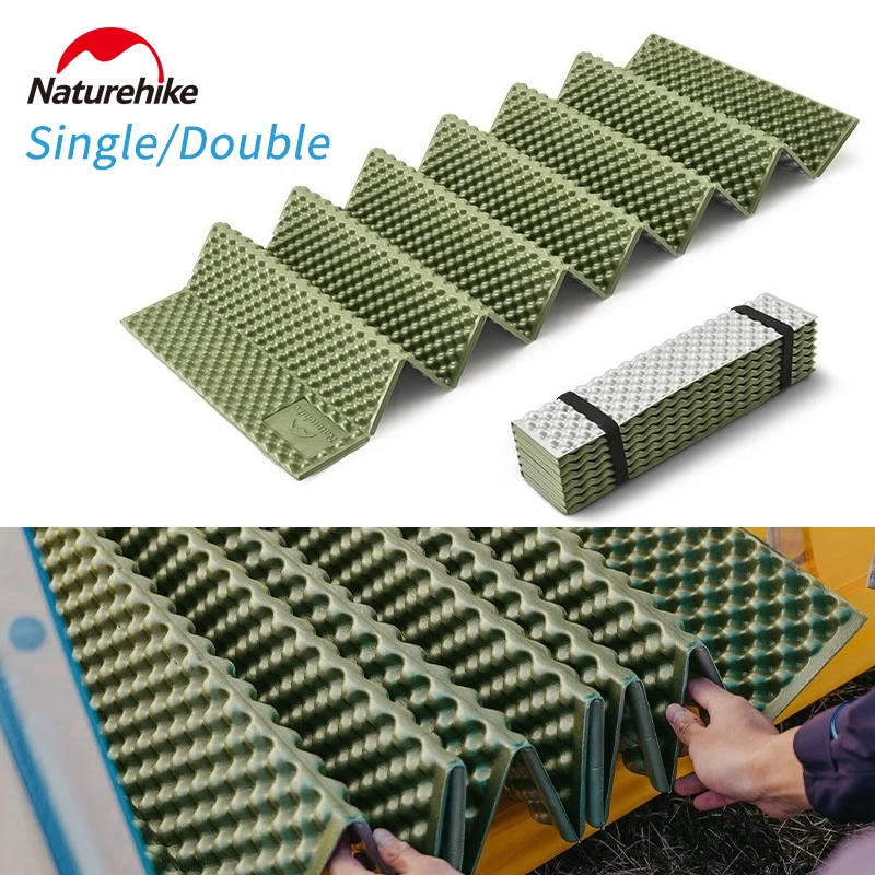 

Naturehike Outdoor R1.8 Egg Nest Folding Moisture-proof Mat Single/Double IXPE Anti-Fading Aluminum Film Hiking Camping cushion