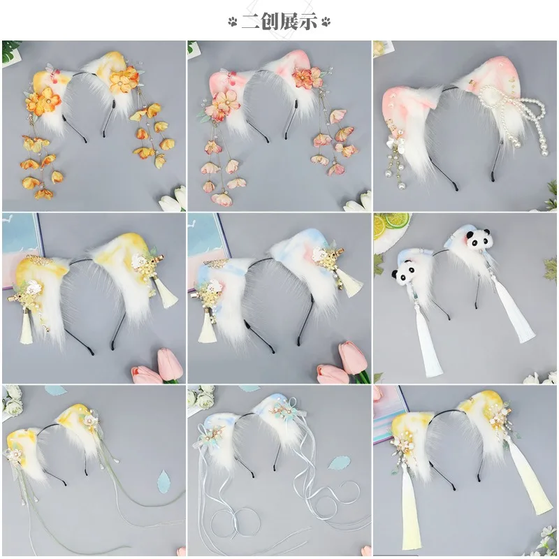 Nouveau Lolita Animal chat renard oreille cheveux cerceaux Cosplay fausse fourrure bandeau filles Halloween Anime bandeaux chapeaux cheveux accessoires