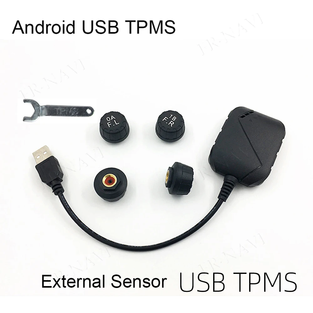 Sistema de control de presión de neumáticos para coche, Radio con navegación Android, USB, TPMS, 116 Psi, sistema de alarma, 5V, externo interno