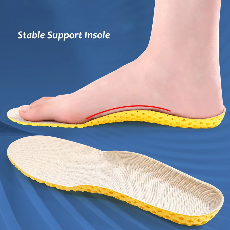 Memory Foam Insoles For Shoes Sole Mesh Deodorant Breathable Cushion Running Insoles For Feet Man Women Orthopedic Insoles