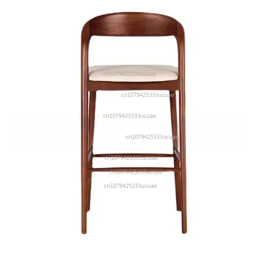 Vintage Wooden Designer Bar Chairs Modern Accent High Counter Bar Chairs Dining Restaurant Kitchen Taburete Alto Home Furniture