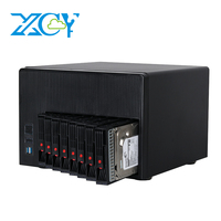 XCY X108 NAS PC 8-Bay 2.5/3.5 inch SATA HDDs Intel N150 DDR5 2xM.2 SSD 2.5G/10G Ethernet Type-C Windows11 Linux RAID TF Slot