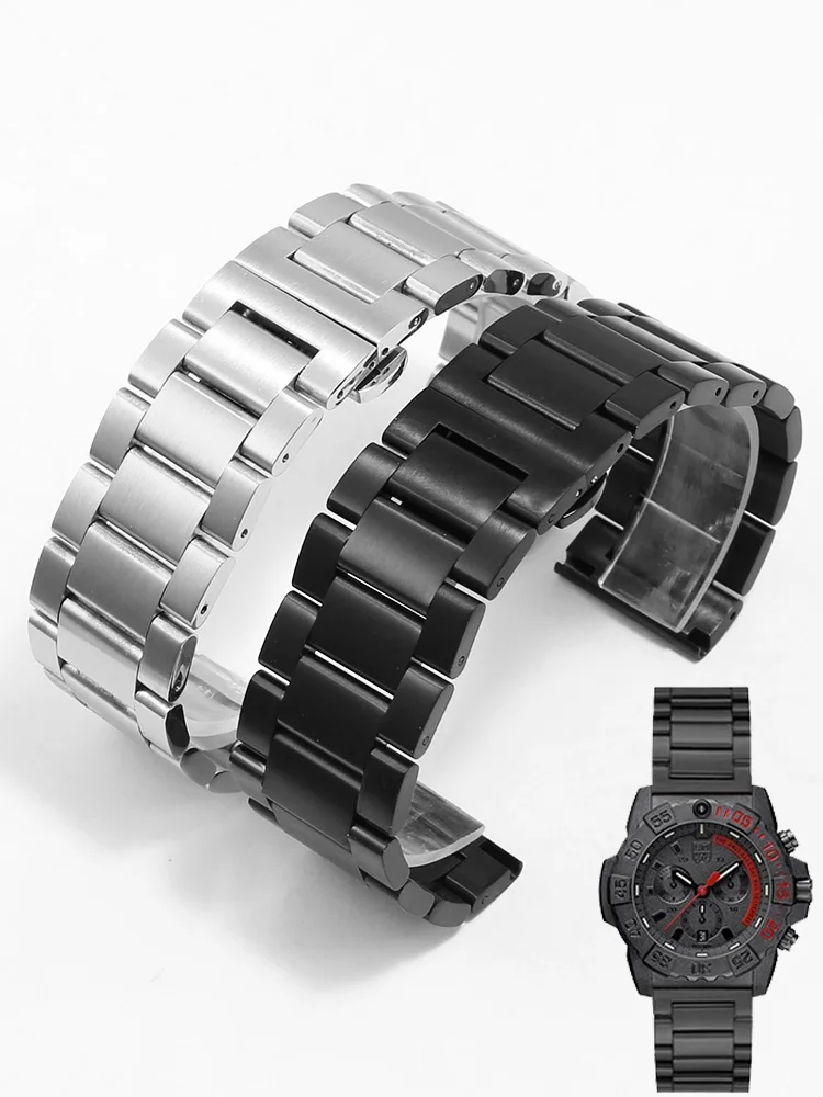 

Refined Steel Watch Strap Substitute Remino 3581/0321/1207 Series Flat Interface Stainless Steel Watchband With20/21/22/23/24mm.