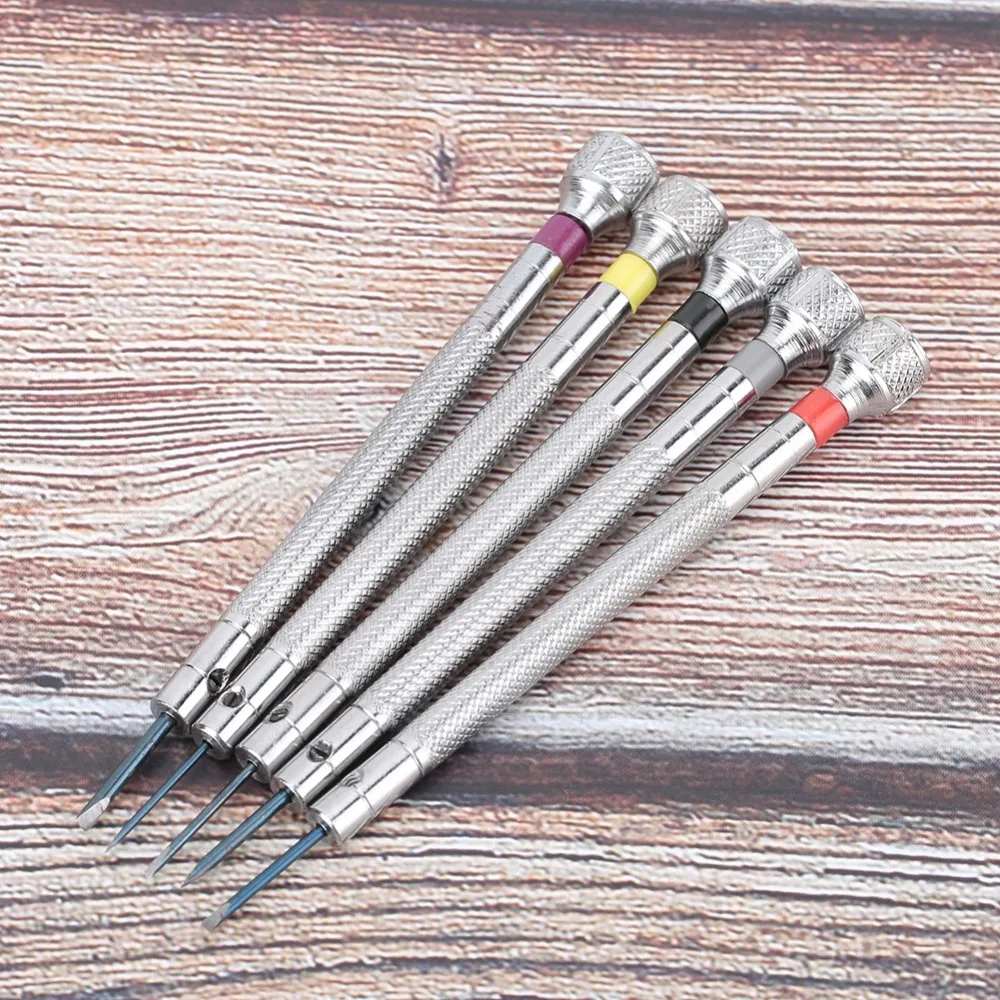 5pcs Reversible Blade Watch Screwdriver Flathead Screwdriver Replace Blades Phone Repairing Tool Watch Repairing Tool