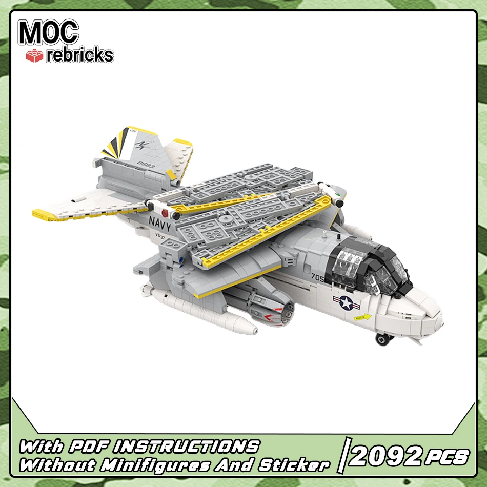 MOC Serie Militare Scala 1:35 S-3 Building Block Collezione Espere Modello di Caccia Originalità Mattoni Educazione Puzzle Giocattoli Regalo