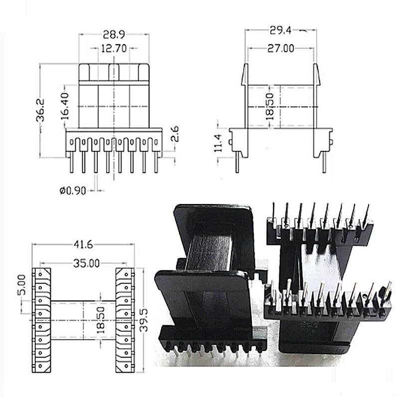 

Power transformer EE42 EE4215ferrite core PC44 and horizational 8+8 pins 16pins 2set/lot free shipping