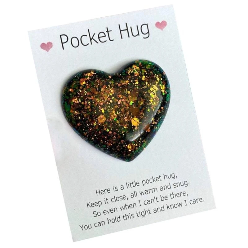 

A Little Pocket Hug Heart for Daughter Birthday Gifts from Mom Miss You Gifts for Big Little Sister