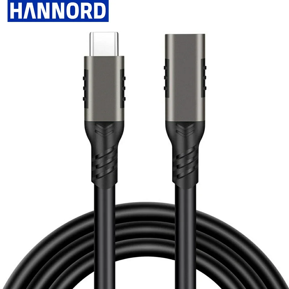 Hannord USB C 3.2  Extension Cable Type-C Male to Female 100W PD 20Gbps USB3.2 Gen2 Fast Charging For MacBook Pro Samsung Laptop