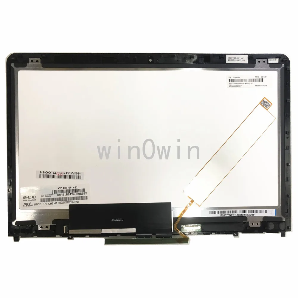 

For Lenovo Thinkpad S3 Yoga 14 FRU 00PA891 LCD LED Touch Screen Digitizer Glass Assembly Replacement FP-ST140SM006EKF-02X