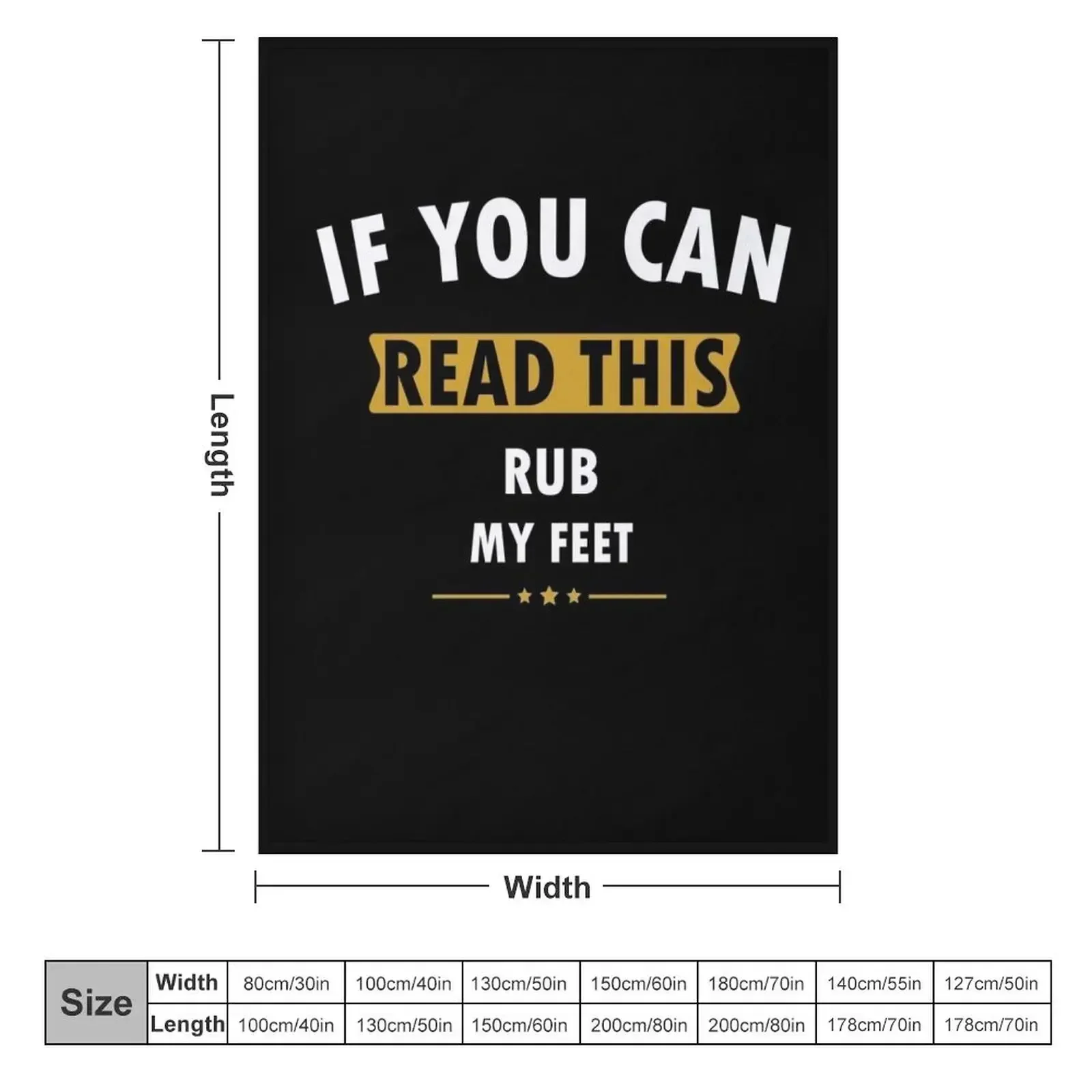 If You Can Read This Rub My Feet Funny Humor Gifts Throw Blanket Sleeping Bag Blankets For Baby Sofa Throw Blankets