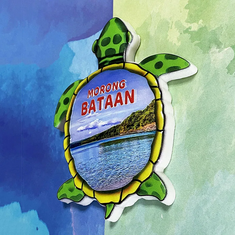 Bataan Peninsula landscape souvenir Turtle 3D stereo refrigerator sticker Home decor items Collection Arts and crafts gifts