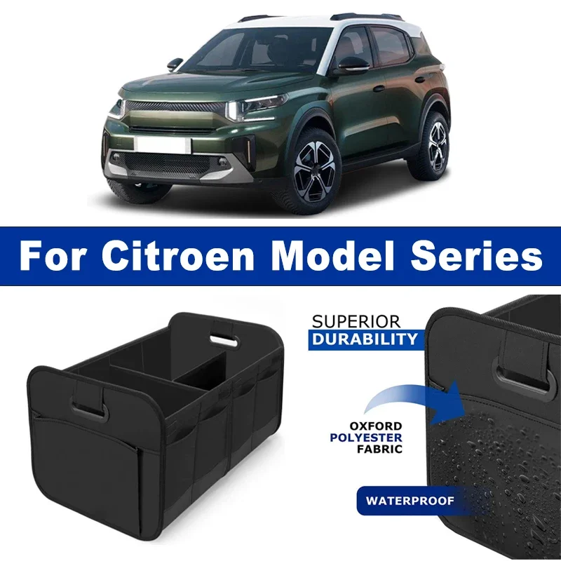

Foldable Car Organizer Portable Storage Box With Side Net for Citroen C3 C4 C4L C5 C6 Berlingo Jumpy Picasso DS3 DS4 DS5
