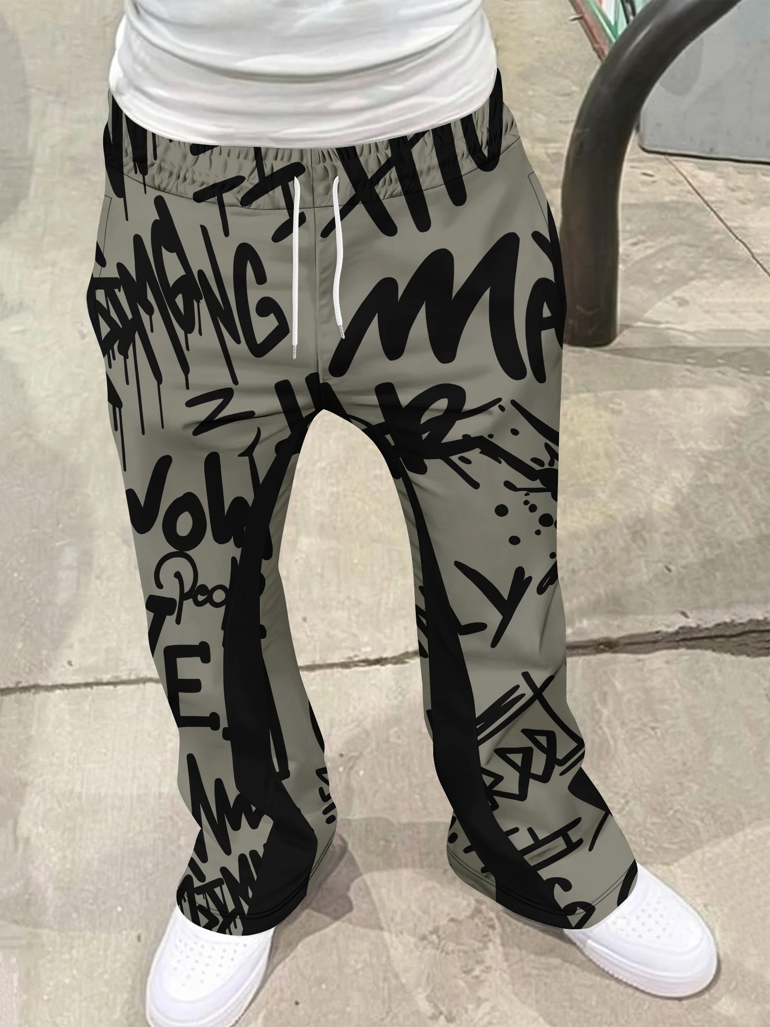 

Y2k расклешенные брюки мужские свободные брюки с 3D принтом повседневные спортивные штаны со средней талией спортивная женская одежда уличная одежда винтажные брюки в стиле хип-хоп