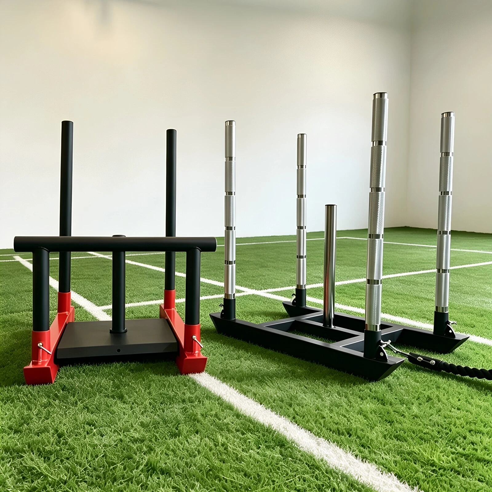 Fitness Sled Car Track and Field Training School Fire Brigade Gym Push and Pull Sled Weight-bearing Resistance Car