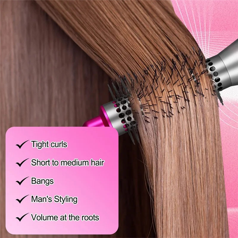 A98G-For Dyson Airwrap Compatible Soft Smoothing Brush, 20MM Small Round Volumizing Brush