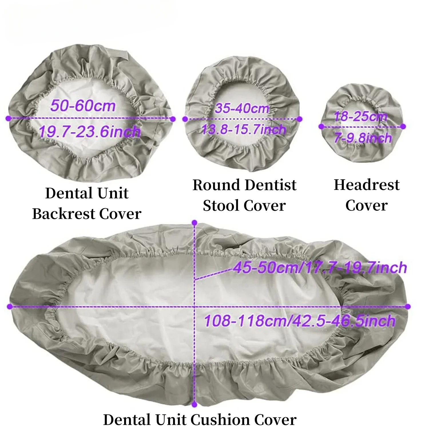 4Pcs/Set Dental Unit Chair Cover PU Leather Dentistry Seat Protector Sleeves Elastic Waterproof Protective Dentist Chair Cover