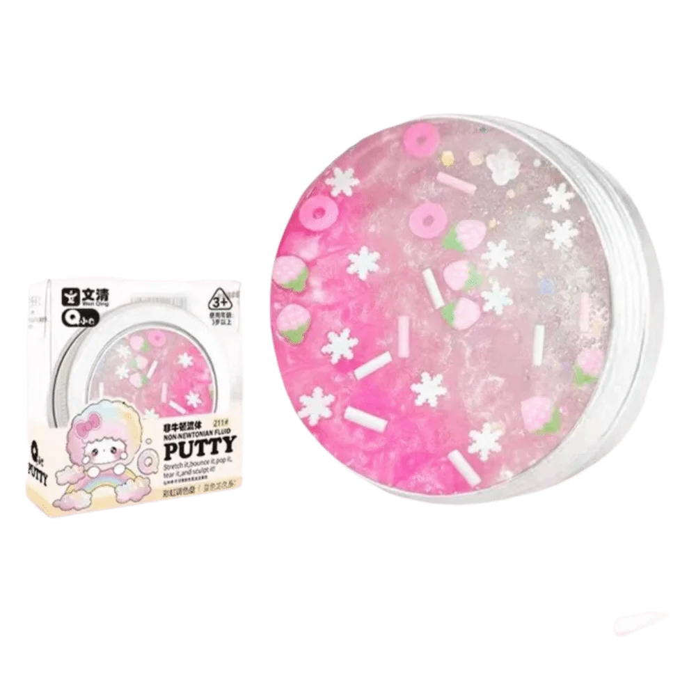 Crystal Clear Non-newtonian Liquid Clay Colorful Transparent Liquid Crystal Slime Stretchy Non-Toxic Crystal Bouncy Slime