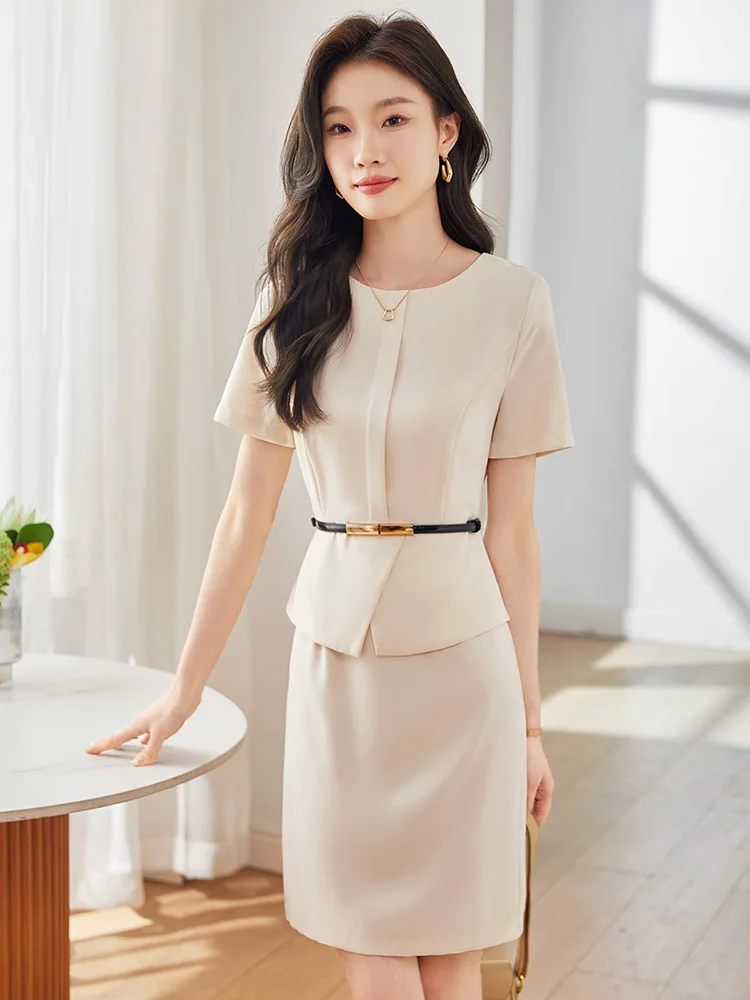 Jewelry Shop Workwear Women's Summer2024New High-Grade Slim Fit Slimming Dress Temperament Business Dress Dress