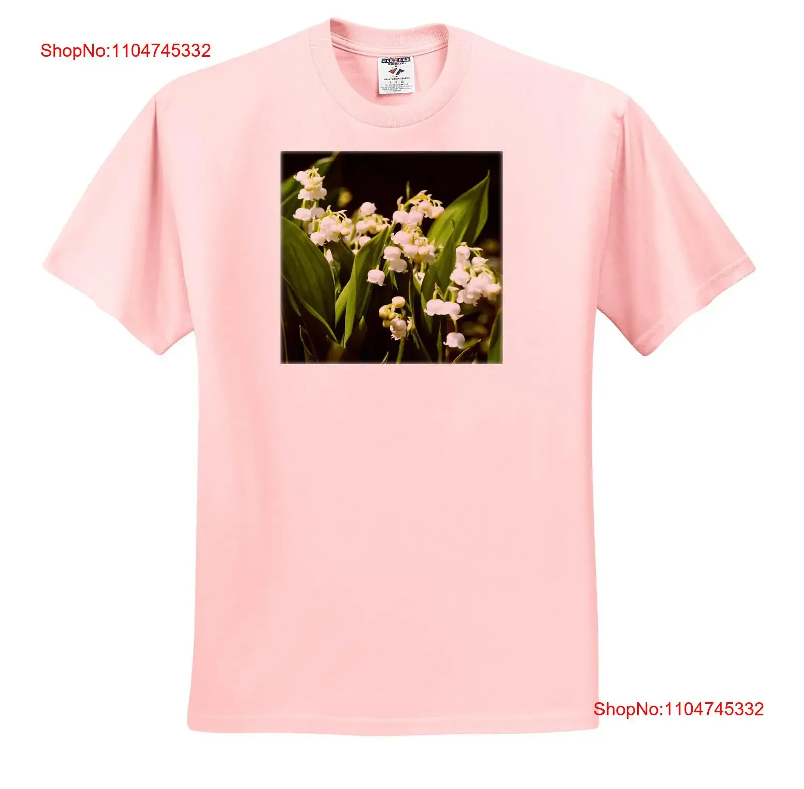 Camiseta blanca de flores de primavera 3dRose Lily of the Valley, camiseta vintage con gráfico lavado para hombre, Top versátil para uso diario, moda